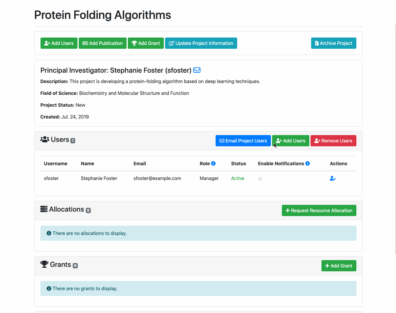 Adding Users to a Project
