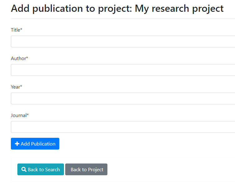 Add Publication Manually