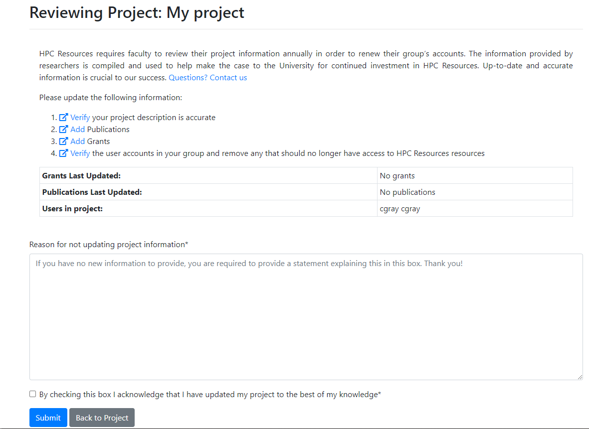 Project Review