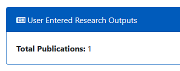Center Summary Research Output