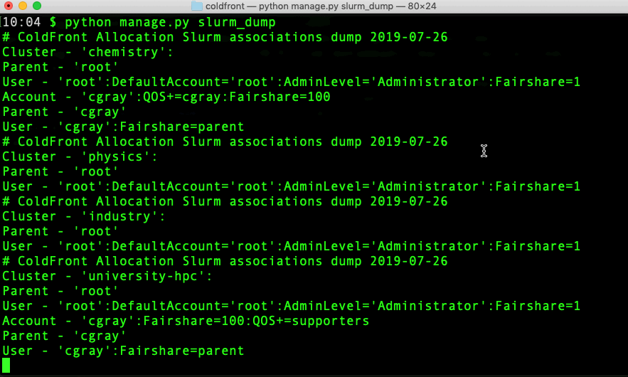 Generate Slurm Association Data