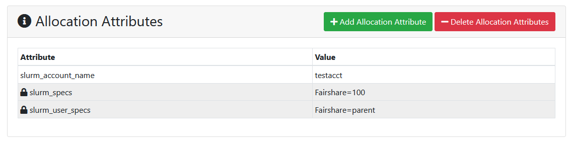 Allocation Attributes
